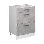 Meuble cuisine r - line, béton, 60 cm avec tiroirs, sans plan de travail vicco Meuble cuisine r - line, béton, 60 cm avec tiroirs, sans plan de travail vicco
