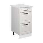 Vicco - meuble cuisine r - line, blanc campagne, 40cm pt marbre