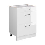 Meuble cuisine r - line, blanc haute brillance, 60 cm avec tiroirs, sans plan de travail vicco Meuble cuisine r - line, blanc haute brillance, 60 cm avec tiroirs, sans plan de travail vicco