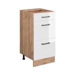 Meuble cuisine r - line, blanc haute brillance, 40 cm avec tiroirs, sans plan de travail vicco