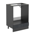 Meuble pour four r - line, b�ton noir, 60 cm sans plan de travail, vicco