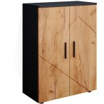 Meuble salle de bain irma, anthracite / ch�ne dor�, 60x81cm, vicco