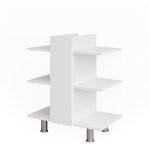 Vicco - meuble sous - lavabo fynn, blanc, 60 x 70 cm avec 6 �tag�res