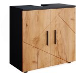 Vicco - meuble sous vasque simple irma, ch�ne dor� / anthracite, 60 x 59 cm