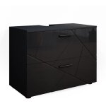 Vicco - meuble sous vasque simple irma, anthracite haute brillance, 80 x 58. 6 cm