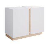 Vicco - meuble sous vasque simple gloria, blanc, 70. 4 x 55. 5 cm avec 2 portes