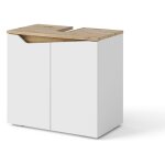 Vicco - meuble sous vasque simple marelle, blanc, 60 x 57. 5 cm avec 2 portes