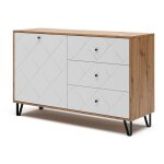 Vicco - commode avec tiroirs nizza, chne artisan, 128x78cm