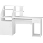 Vicco - bureau edwin, blanc, 166 x 50. 5 cm