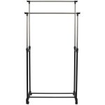 Vicky - portant double r�glable � roulettes noir et chrome
