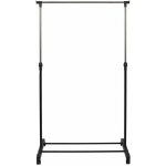 Vicky - portant simple r�glable � roulettes noir et chrome