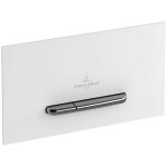 Villeroy&boch - viconnect - plaque de dclenchement m300, inox bross / verre - glossy white 922160re ...