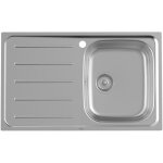 Roca - victoria �vier 1 bac en acier inoxydable (�gouttoir � gauche) dimensions : 900x490x160 mm