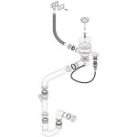 Vidage automatique 1 bac cuipd093 pour vier sous plan inox - siphon gain de place
