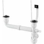 Grohe - vidage chanette complet 60 pour vier lavelli inox 2 cuves