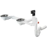 Vidage manuel pour évier 2 bacs granite hansgrohe d17 - 10 inox Vidage manuel pour évier 2 bacs granite hansgrohe d17 - 10 inox