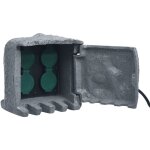 4 prises de jardin imperm�ables r�sine tress�e gris vidaxl