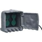 4 prises de jardin imperm�ables r�sine tress�e gris vidaxl