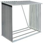 Vidaxl ? abri � b�ches en acier galvanis� 163x83x154 cm ? capacit� 2 m� ? conception inclin�e pour �vacuation ...