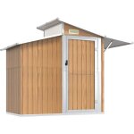 Abri de jardin marron 270x130x208, 5 cm acier galvanis� - vidaxl
