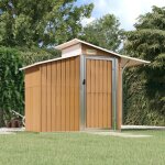 Abri de jardin marron 270x130x208, 5 cm acier galvanis - vidaxl