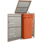 Vidaxl - abri pour poubelle 69x77, 5x115 cm inox