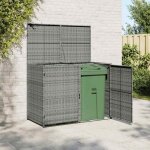 Vidaxl - abri de poubelle double rsine tresse anthracite 148x77x111cm