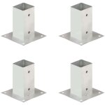 Ancres de poteau 4 pcs métal galvanisé 71 mm vidaxl Ancres de poteau 4 pcs métal galvanisé 71 mm vidaxl