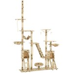 Vidaxl - arbre  chat et griffoirs 230 - 250 cm empreintes de pattes beige