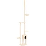 Vidaxl - arbre  chat du sol au plafond crme 258, 5 - 284, 5 cm