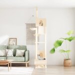 Arbre  chat du sol au plafond crme 277 - 303 cm vidaxl