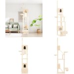 Vidaxl - arbre  chat du sol au plafond crme 277 - 303 cm - arbre  chat - meuble chat - tour chat - ...
