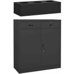 Armoire de bureau et jardinire anthracite 90x40x125 cm acier vidaxl