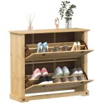 Vidaxl - armoire � chaussures corona 99x32x85 cm bois de pin massif
