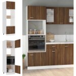 Vidaxl - armoire � micro - ondes ch�ne marron 60x57x207 cm