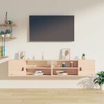 Vidaxl - armoires murales 2 pcs 80x30x30 cm bois de pin massif