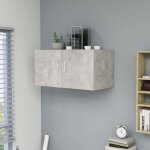 Vidaxl - armoire murale gris b�ton 80x39x40 cm bois d'ing�nierie