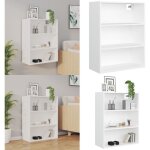 Vidaxl - armoire murale suspendue blanc 69, 5x32, 5x90 cm - armoire murale - buffet suspendu - meuble ...