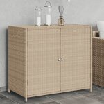 Armoire de rangement de jardin beige 83x45x76 cm r�sine tress�e