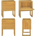 Vidaxl - armoire de salle de bain 60x40x75 cm bois de teck solide - meuble de salle de bain - armoire ...