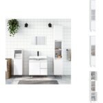 Vidaxl - armoire de salle de bain blanc 30x30x190 cm bois d'ing�nierie - meuble de salle de bain - armoire ...