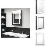 Vidaxl - armoire de salle de bain � miroir led gris 50x13x70 cm - armoire salle de bain - miroir led ...