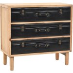 Armoire  tiroirs bois de sapin massif 80x36x75 cm vidaxl