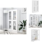Vidaxl - armoire � vitrine blanc 82, 5x30, 5x150 cm bois d'ing�nierie - biblioth�que blanche - meuble ...