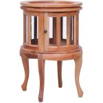 Vidaxl - armoire de vitrine naturel 50x50x76 cm bois d'acajou massif