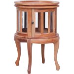Vidaxl - armoire de vitrine naturel 50x50x76 cm bois d'acajou massif Vidaxl - armoire de vitrine naturel 50x50x76 cm bois d'acajou massif