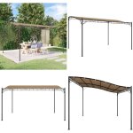 Vidaxl - auvent taupe 4x3 m 180 g / m tissu et acier - abri jardin - auvent pliable - parasol d'extrieur ...