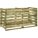 Bac de compostage  lattes bois de pin imprgn 180x90x90 cm vidaxl