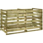 Bac de compostage � lattes bois de pin impr�gn� 180x90x90 cm vidaxl