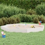 Bac � sable avec si�ges blanc octogone bois de pin massif - vidaxl